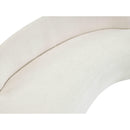  Meridian Caspian 79" Cream Chenille Fabric Upholstered Loveseat IMAGE 16