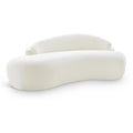  Manufacturer Color_Cream -- Caspian 79" Cream Chenille Fabric Upholstered Loveseat IMAGE 1