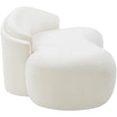  Manufacturer Color_Cream -- Caspian 79" Cream Chenille Fabric Upholstered Loveseat IMAGE 4