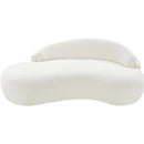  Manufacturer Color_Cream -- Caspian 79" Cream Chenille Fabric Upholstered Loveseat IMAGE 7