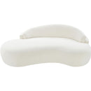  Meridian Caspian 79" Cream Chenille Fabric Upholstered Loveseat IMAGE 7