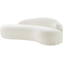  Manufacturer Color_Cream -- Caspian 79" Cream Chenille Fabric Upholstered Loveseat IMAGE 9