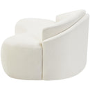  Manufacturer Color_Cream -- Caspian 101" Cream Chenille Fabric Upholstered Sofa IMAGE 10