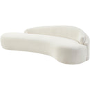  Manufacturer Color_Cream -- Caspian 101" Cream Chenille Fabric Upholstered Sofa IMAGE 11