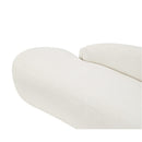  Meridian Caspian 101" Cream Chenille Fabric Upholstered Sofa IMAGE 14