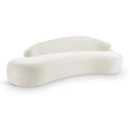  Manufacturer Color_Cream -- Caspian 101" Cream Chenille Fabric Upholstered Sofa IMAGE 1