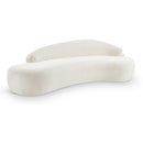  Manufacturer Color_Cream -- Caspian 101" Cream Chenille Fabric Upholstered Sofa IMAGE 1