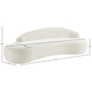  Manufacturer Color_Cream -- Caspian 101" Cream Chenille Fabric Upholstered Sofa IMAGE 20