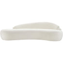  Meridian Caspian 101" Cream Chenille Fabric Upholstered Sofa IMAGE 3