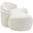  Manufacturer Color_Cream -- Caspian 101" Cream Chenille Fabric Upholstered Sofa IMAGE 4