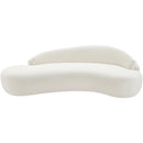  Meridian Caspian 101" Cream Chenille Fabric Upholstered Sofa IMAGE 7