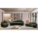  Meridian Caspian Green Chenille Fabric Upholstered Chair IMAGE 16