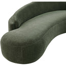  Meridian Caspian 79" Green Chenille Fabric Upholstered Loveseat IMAGE 14