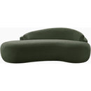  Meridian Caspian 79" Green Chenille Fabric Upholstered Loveseat IMAGE 3