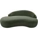  Meridian Caspian 79" Green Chenille Fabric Upholstered Loveseat IMAGE 6