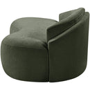  Meridian Caspian 79" Green Chenille Fabric Upholstered Loveseat IMAGE 8