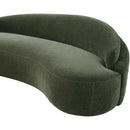  Meridian Caspian 101" Green Chenille Fabric Upholstered Sofa IMAGE 12