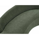  Meridian Caspian 101" Green Chenille Fabric Upholstered Sofa IMAGE 16