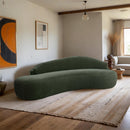  Manufacturer Color_Green -- Caspian 101" Green Chenille Fabric Upholstered Sofa IMAGE 2
