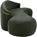  Manufacturer Color_Green -- Caspian 101" Green Chenille Fabric Upholstered Sofa IMAGE 4