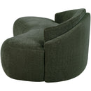  Meridian Caspian 101" Green Chenille Fabric Upholstered Sofa IMAGE 9