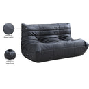  Meridian Relax 54.75" Black Vegan Leather Upholstered Loveseat IMAGE 10