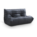  Meridian Relax 54.75" Black Vegan Leather Upholstered Loveseat IMAGE 1