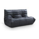  Meridian Relax 54.75" Black Vegan Leather Upholstered Loveseat IMAGE 1