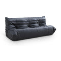  Meridian Relax 77.75" Black Vegan Leather Upholstered Sofa IMAGE 1