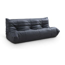 Meridian Relax 77.75" Black Vegan Leather Upholstered Sofa IMAGE 1