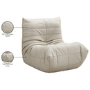  Meridian Relax Cream Vegan Leather Upholstered Chair IMAGE 10