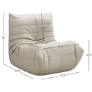  Meridian Relax Cream Vegan Leather Upholstered Chair IMAGE 9