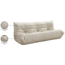  Manufacturer Color_Cream -- Relax 77.75" Cream Vegan Leather Upholstered Sofa IMAGE 10