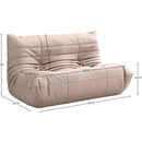  Manufacturer Color_Tan -- Relax 54.75" Tan Vegan Leather Upholstered Loveseat IMAGE 9