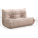  Meridian Relax 54.75" Tan Vegan Leather Upholstered Loveseat IMAGE 9