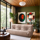  Manufacturer Color_Tan -- Relax 77.75" Tan Vegan Leather Upholstered Sofa IMAGE 2