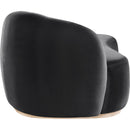  Meridian Gustavo Black Velvet Upholstered Chaise IMAGE 3