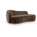  Manufacturer Color_Brown -- Gustavo Brown Velvet Upholstered Chaise IMAGE 1