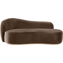  Manufacturer Color_Brown -- Gustavo Brown Velvet Upholstered Chaise IMAGE 2