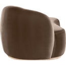  Manufacturer Color_Brown -- Gustavo Brown Velvet Upholstered Chaise IMAGE 3