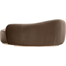  Manufacturer Color_Brown -- Gustavo Brown Velvet Upholstered Chaise IMAGE 4