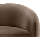  Meridian Gustavo Brown Velvet Upholstered Chaise IMAGE 6