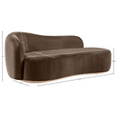  Meridian Gustavo Brown Velvet Upholstered Chaise IMAGE 7