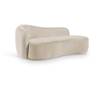  Manufacturer Color_Cream -- Gustavo Cream Velvet Upholstered Chaise IMAGE 1
