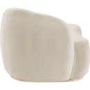  Manufacturer Color_Cream -- Gustavo Cream Velvet Upholstered Chaise IMAGE 3