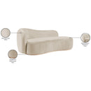  Manufacturer Color_Cream -- Gustavo Cream Velvet Upholstered Chaise IMAGE 8