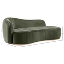  Manufacturer Color_Green -- Gustavo Green Velvet Upholstered Chaise IMAGE 7