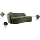  Manufacturer Color_Green -- Gustavo Green Velvet Upholstered Chaise IMAGE 8