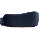  Manufacturer Color_Navy -- Gustavo Navy Velvet Upholstered Chaise IMAGE 4