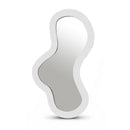  Meridian Oblique White Iron Frame Mirror IMAGE 1
